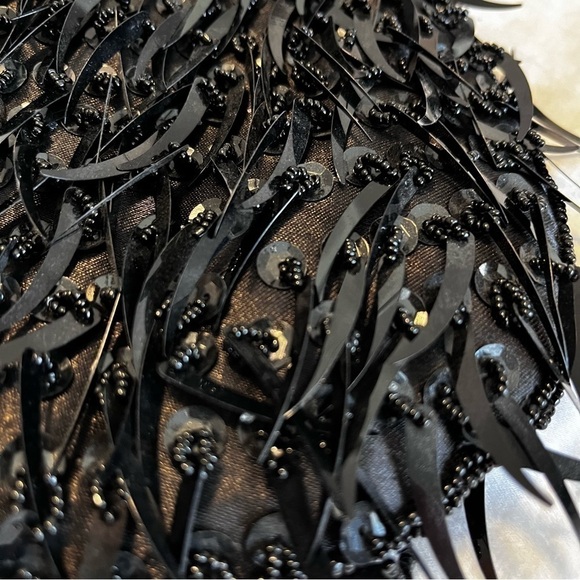 Black beaded retro evening bag - Picture 4 of 7